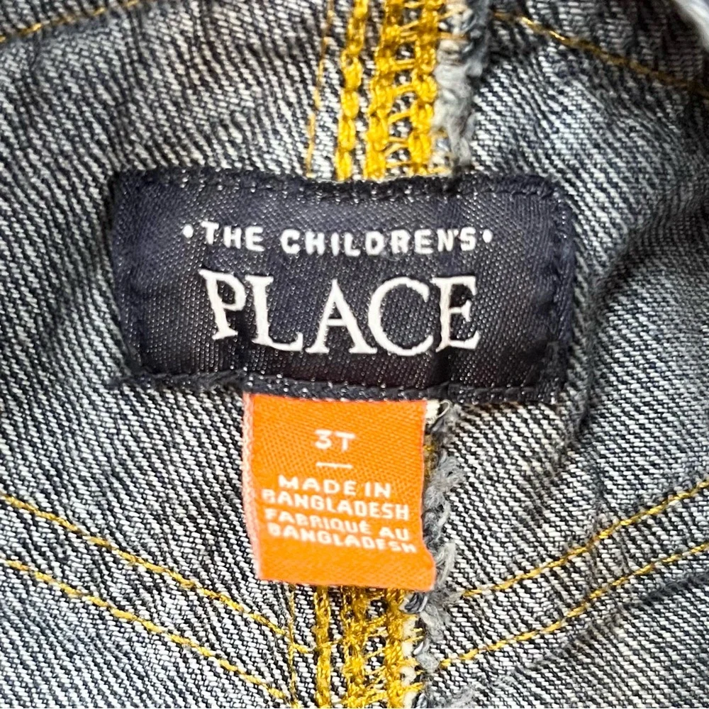 CHILDREN’S PLACE Toddler Girls Blue Denim Jean Shortalls 3T